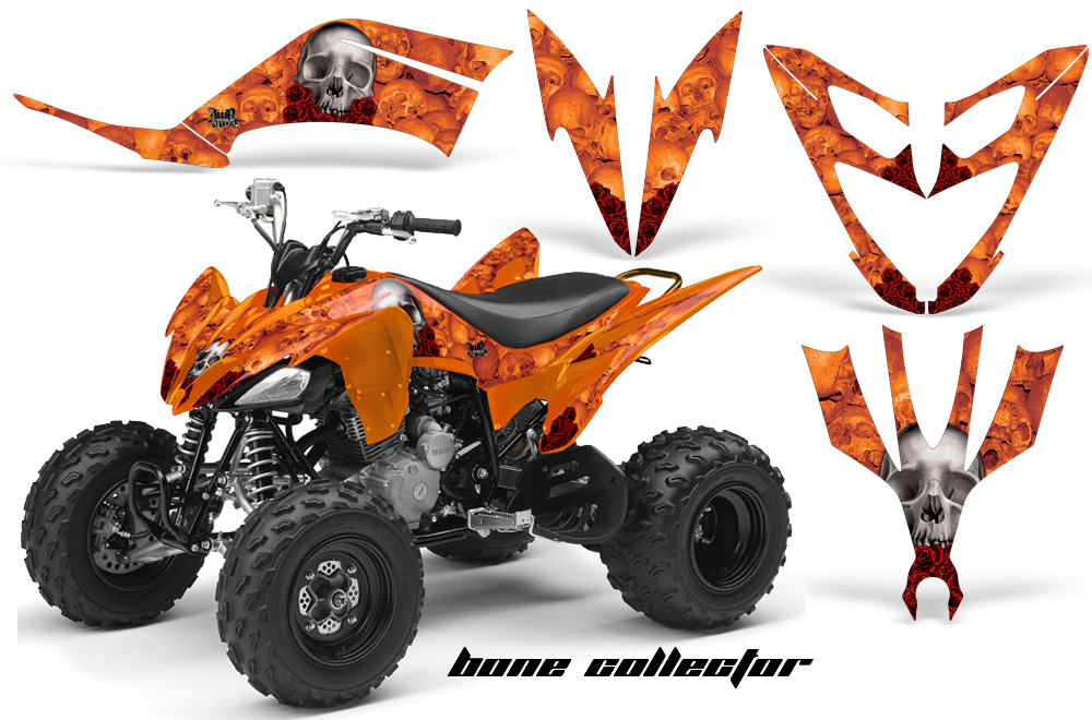 Yamaha Raptor 250 Graphics BoneCollector Orange